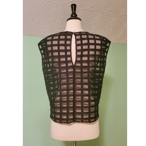 RW & CO. Black Sheer Sleeveless Blouse - Picture 3 of 5